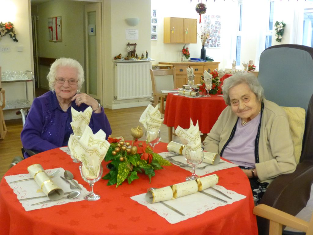 St Mary's Nursing Home residents on Christmas day
